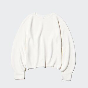 Uniqlo 3D Knit Cotton Dolman Long-Sleeve Sweater
